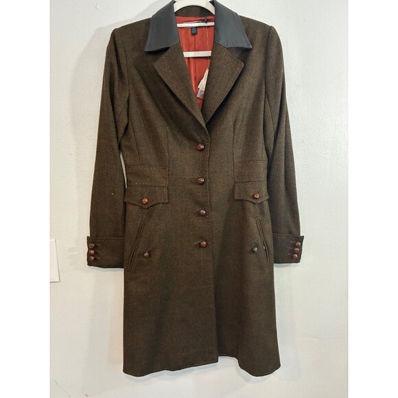 Peruvian Connection brown houndstooth jacket sz 8 - Picture 1 of 10